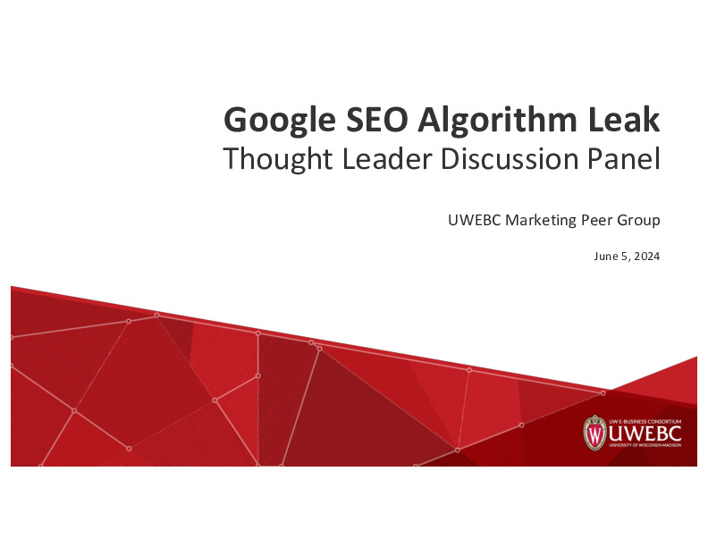 2. UWEBC Presentation Slides: Google SEO Algorithm Leak thumbnail